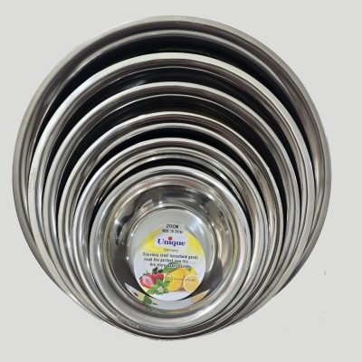 لگن استیل یونیک 6پارچه برند یونیک حک شده ضد زنگ و سیاه شدن
