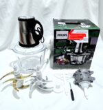 خردکن برقی و غذاساز فلیپس شیشه ای (پیرکس ) 3/8 لیتری برند فلیپس کیفیت فوق العاده عالی 6 تیغه ، تیغه طلایی ،قدرت 3000 وات