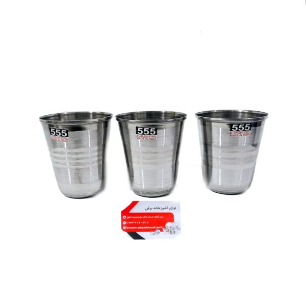 لیوان استیل کوچک سایز 7 سانتی متر استیل خالص اهنربا نگیر برند 555 - Image 1