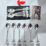 قاشق چایی خوری استیل سیلور (نقره ای )  6 تایی برند یونیک ضد زنگ و سیاه شدن