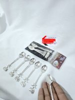 قاشق چایی خوری استیل سیلور (نقره ای )  6 تایی برند یونیک ضد زنگ و سیاه شدن - Image 2
