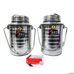 ظرف (دبه ) روغن ،شیر ،ماست ۲ لیتری برند 555استیل خالص اهنربا نگیر ضد زنگ و سیاه شدن