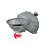 ابکش استیل درب دار سایز 28 اهنربا نگیر ضدزنگ و سیاه شدن مناسب برای سبزیجات و انواع میوه جات و مواد سرخ کردنی - Image 2