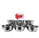 کاسه استیل هندی سایز 14 برند 555جنس فوق العاده سنگین وعالی استیل خالص اهنربا نگیر به شرط