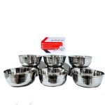 کاسه استیل هندی سایز 14 برند 555جنس فوق العاده سنگین وعالی استیل خالص اهنربا نگیر به شرط