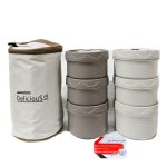 ظرف غذای استیل سه طبقه کیف دار کیفیت عالی و درجه یک وارداتی استیل درجه یک - Image 2