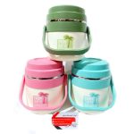 ظرف غذای استیل دوطبقه کیفیت فوق العاده عالی و درجه یک و جا دار مناسب برای بزرگسال و کودکان