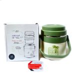 ظرف غذای استیل دوطبقه کیفیت فوق العاده عالی و درجه یک و جا دار مناسب برای بزرگسال و کودکان - Image 3