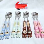 قاشق چنگال بچگانه طرح لبوبو کیفیت عالی درجه یک