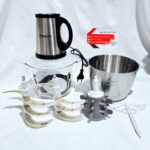 خردکن برقی و غذاساز دوکاسه ای (استیل وپیرکس) برند پاناسونیک حک شده مدل MZ2026ظرفیت 4لیتری 3800وات توان دوتا ۶ تیغه طلایی کیفیت عالی درجه یک